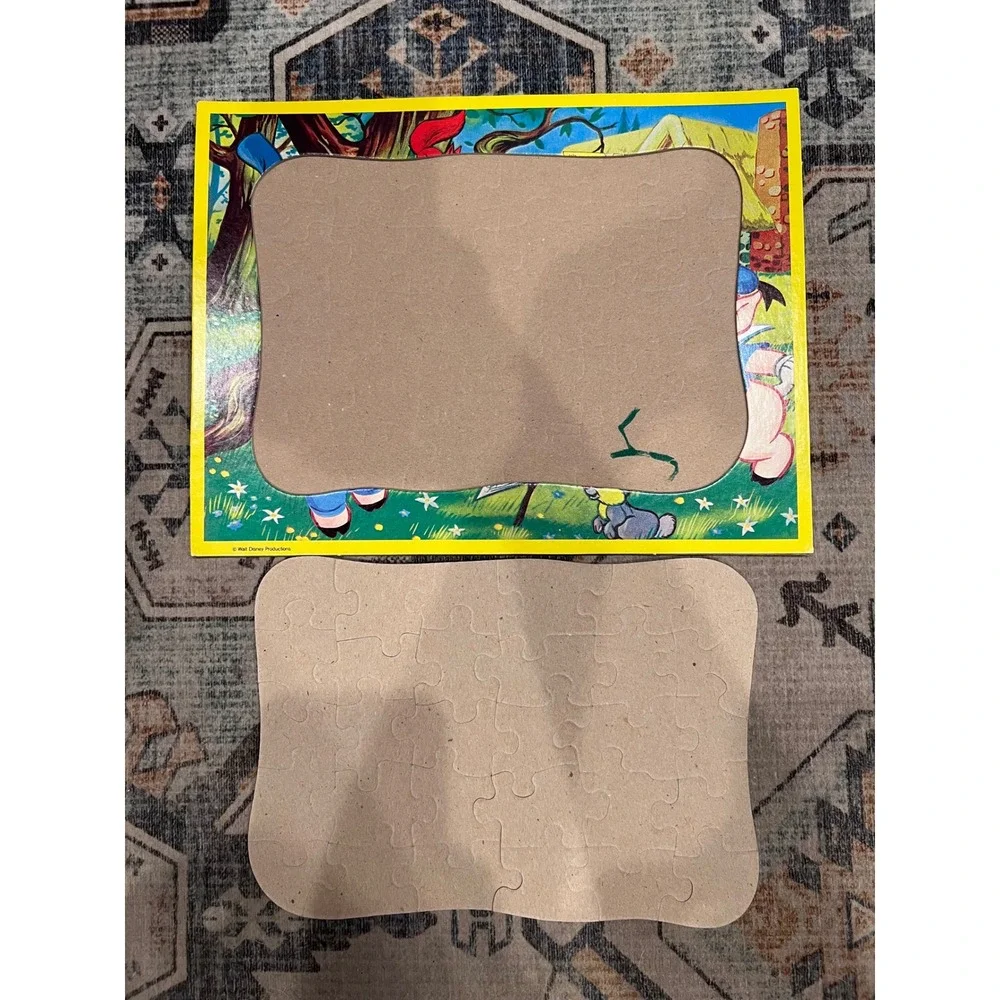 Vintage Jaymar Walt Disney Interlocking Picture Puzzle Three Little Pigs 1960s